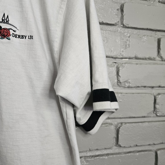 Vintage Kentucky Derby Mens Polo Large 131st Churchill Downs White 2005 - Picture 9 of 12